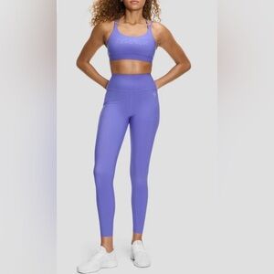 NWOT Small Peloton Cadent Shiny High Rise Pocket Legging 25” Iris Bloom Purple